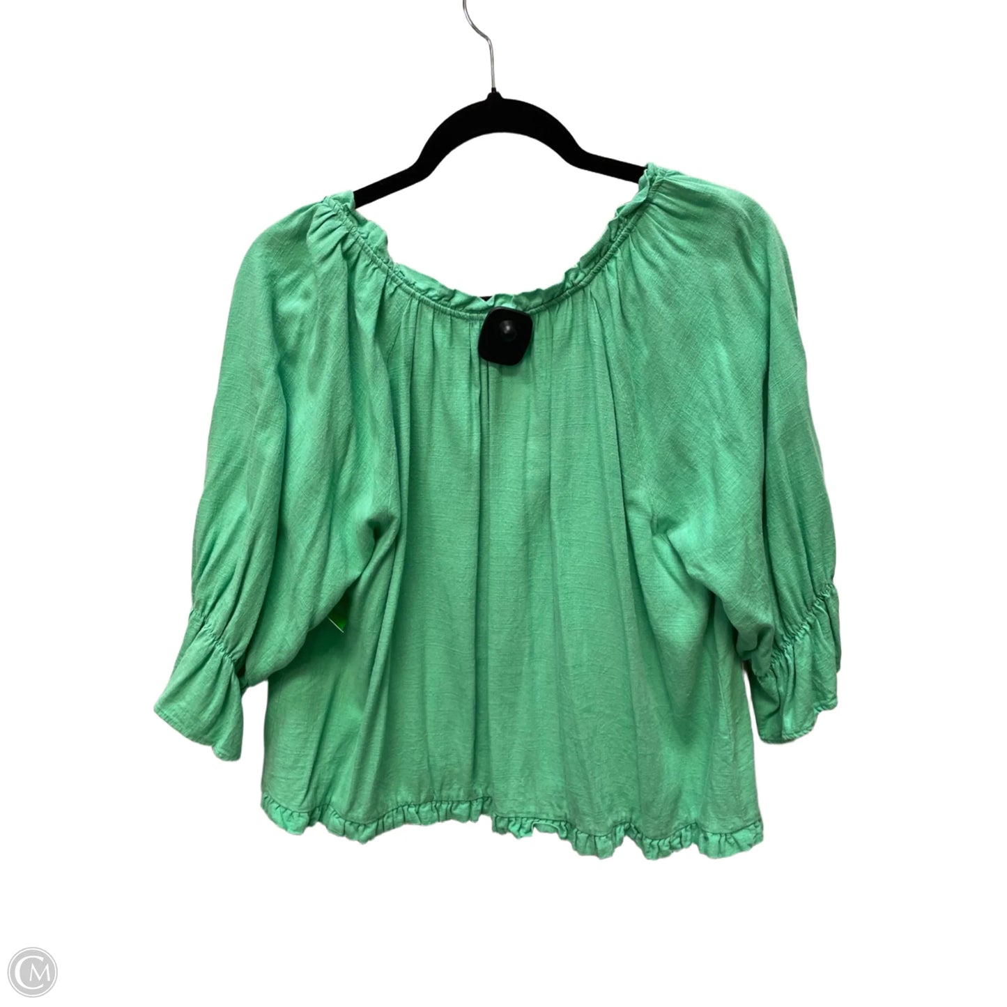 Top Long Sleeve By SHOP THE MINT  In Green, Size: M