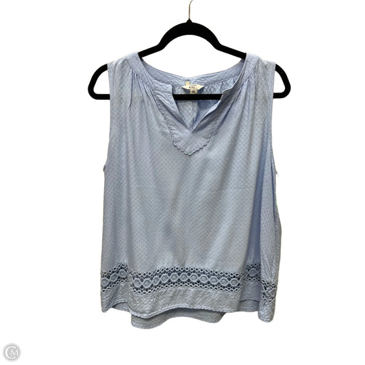 Top Sleeveless By Crown And Ivy In Blue, Size: Xl