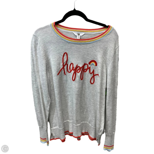 Sweater By Time And Tru In Grey, Size: 1x