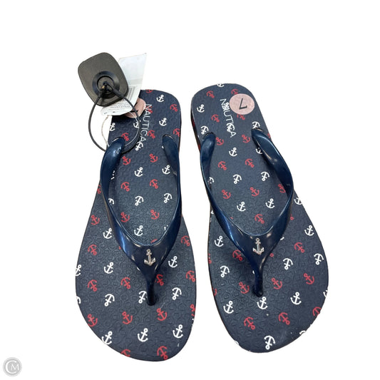 Sandals Flip Flops By Nautica In Navy, Size: 7