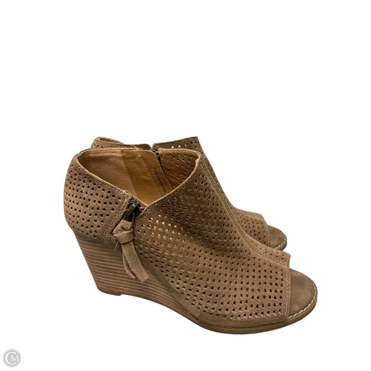 Shoes Heels Wedge By Lucky Brand In Brown, Size: 7.5