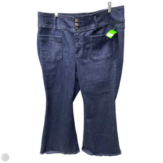 Jeans Flared By Lane Bryant In Blue Denim, Size: 18
