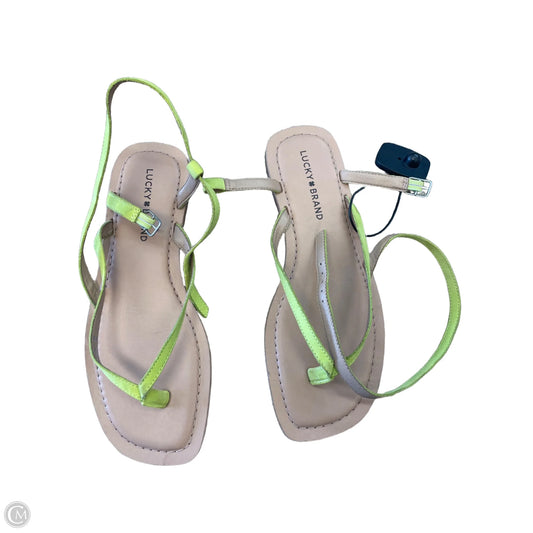 Sandals Flats By Lucky Brand In Green, Size: 9