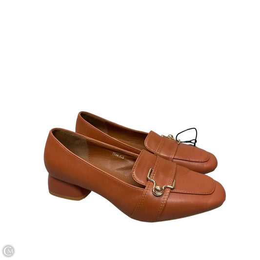Shoes Heels Block By Clothes Mentor In Brown, Size: 7.5