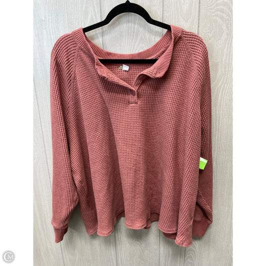 Top Long Sleeve By Old Navy In Pink, Size: 3x