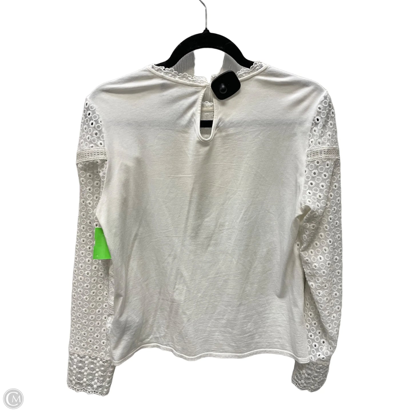 Blouse Long Sleeve By james coviello In Cream, Size: S