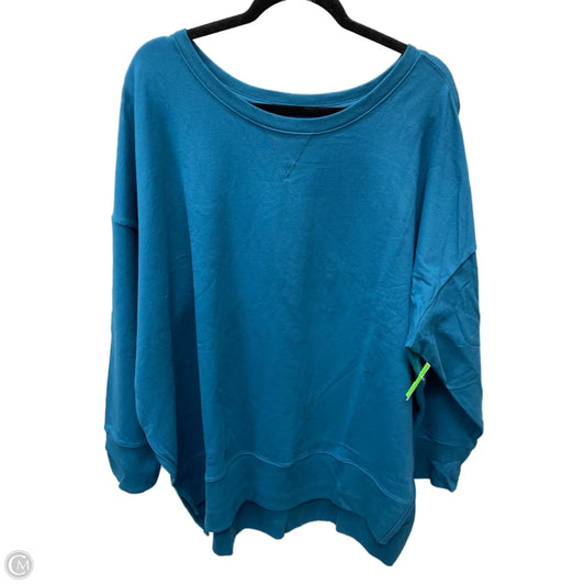 Sweatshirt Crewneck By Terra & Sky In Teal, Size: 3x