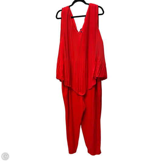Jumpsuit By Roamans In Orange, Size: 3x