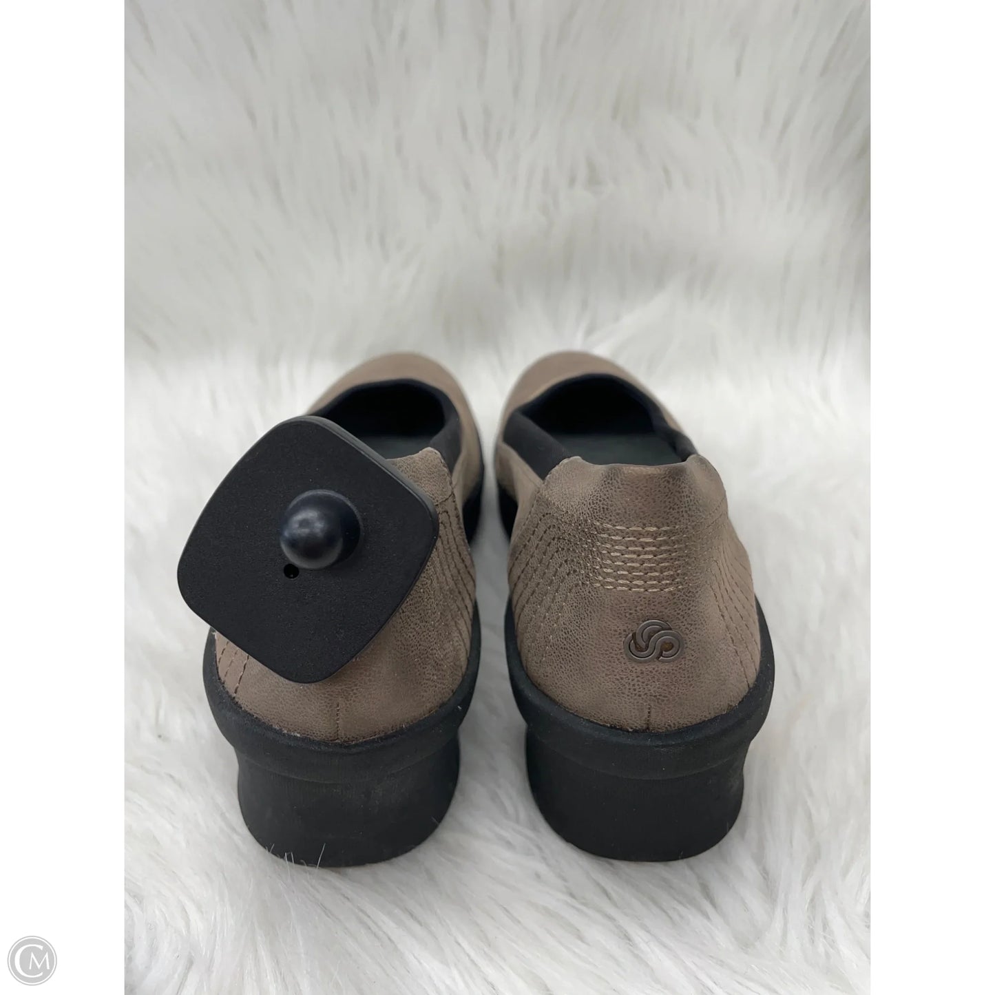 Shoes Heels Wedge By Clarks In Brown, Size: 8