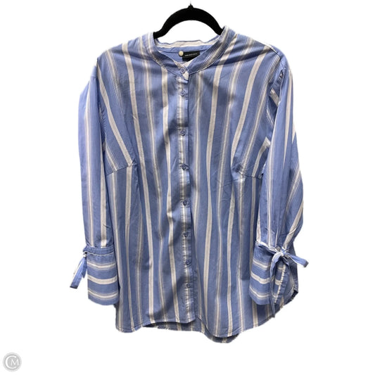 Blouse Long Sleeve By Who What Wear In Striped Pattern, Size: 1x