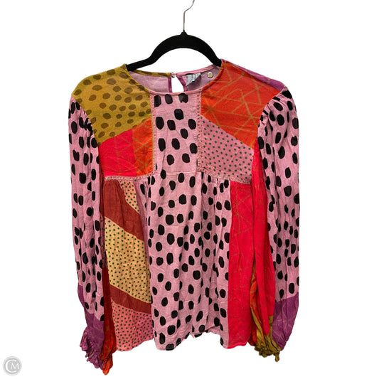 Blouse Long Sleeve By Bl-nk In Multi-colored, Size: Xs