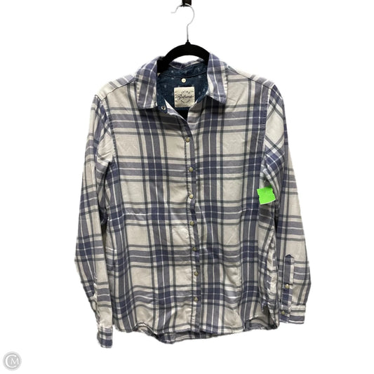 Top Long Sleeve By Jachs Girlfirend In Plaid Pattern, Size: S