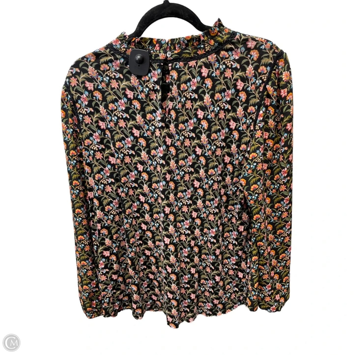 Blouse Long Sleeve By Loft In Floral Print, Size: 1x