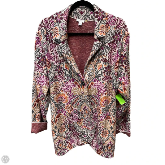 Jacket Other By J. Jill In Grey & Purple, Size: Xl
