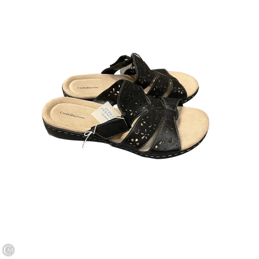 Sandals Heels Wedge By Croft And Barrow In Black, Size: 10