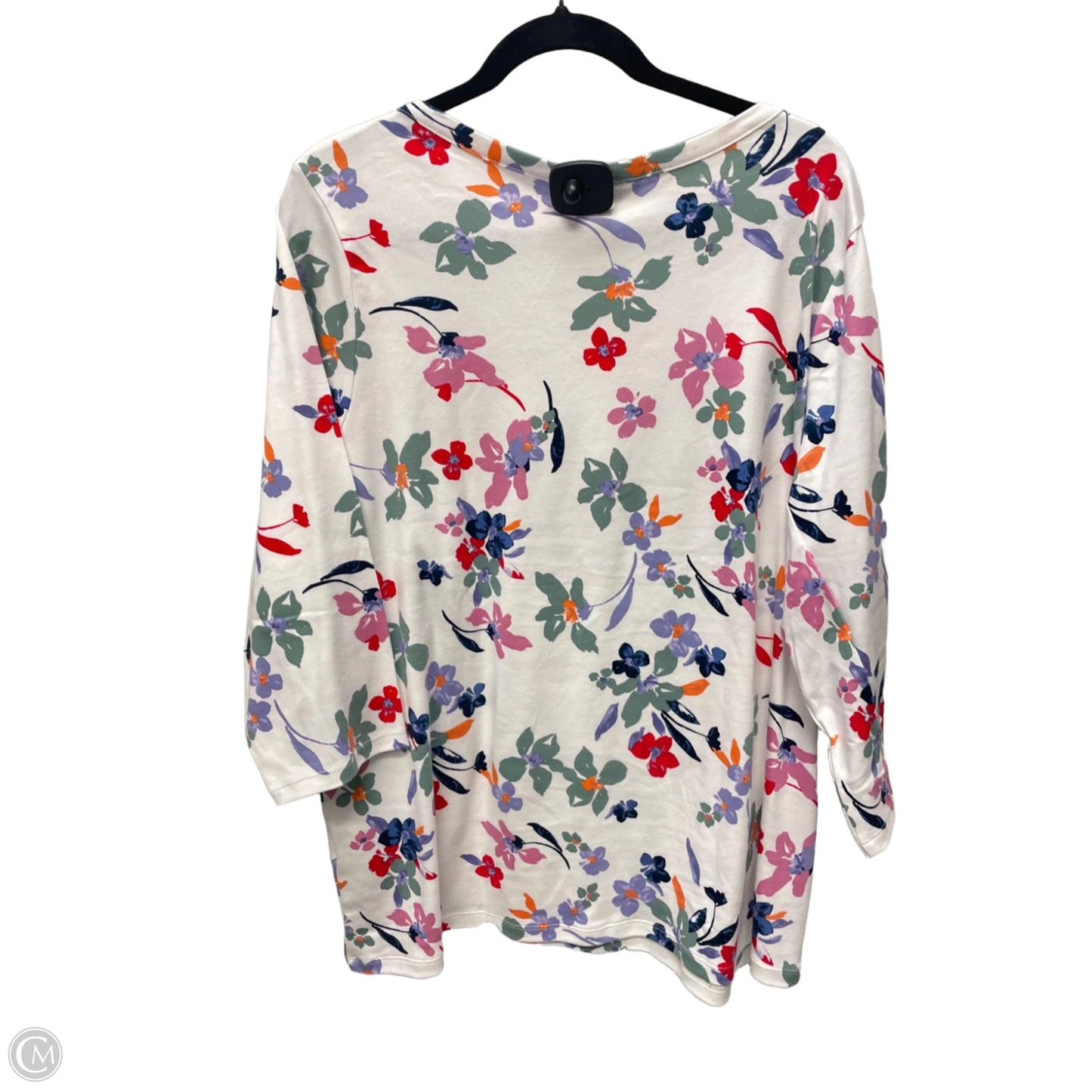 Top 3/4 Sleeve By Style And Company In Floral Print, Size: 3x