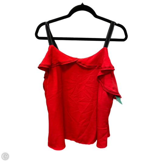 Blouse Short Sleeve By Gibson And Latimer In Red, Size: L