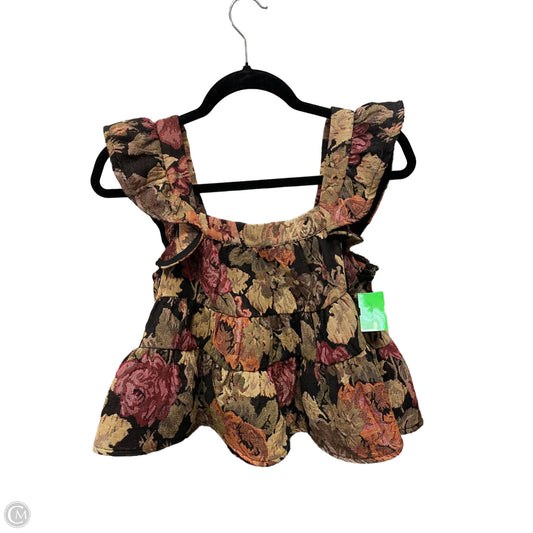 Top Sleeveless By En Saison In Floral Print, Size: Xs