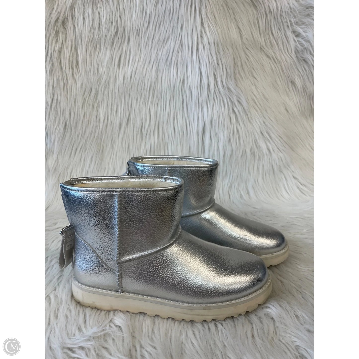 Boots Designer By Ugg In Silver, Size: 7
