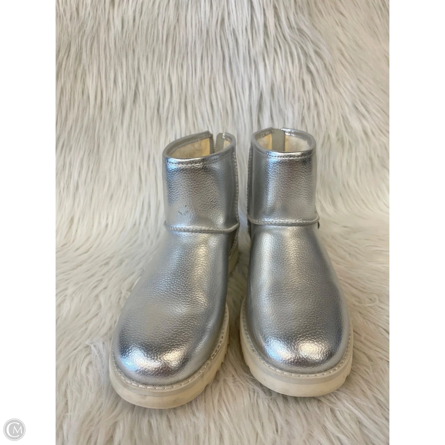Boots Designer By Ugg In Silver, Size: 7