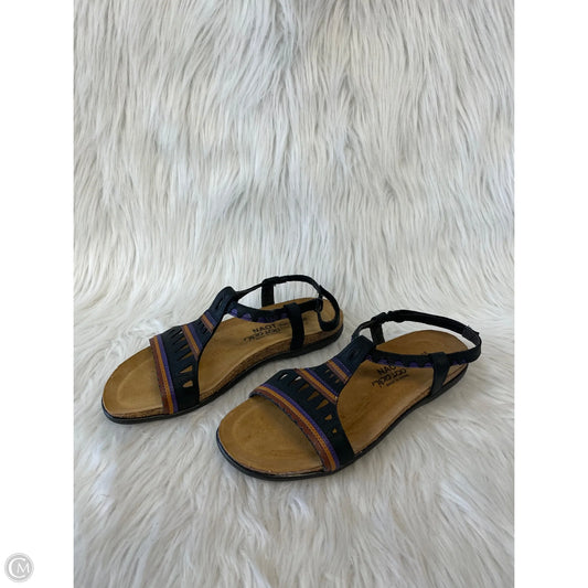 Sandals Heels Wedge By Dansko In Black & Brown, Size: 7.5