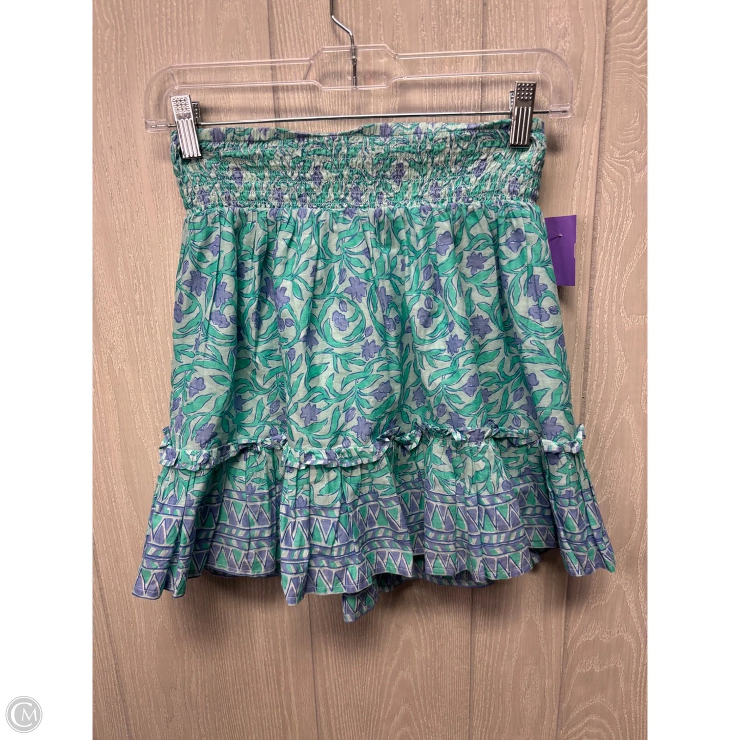 Skirt Mini & Short By Vineyard Vines In Blue & Green, Size: 2
