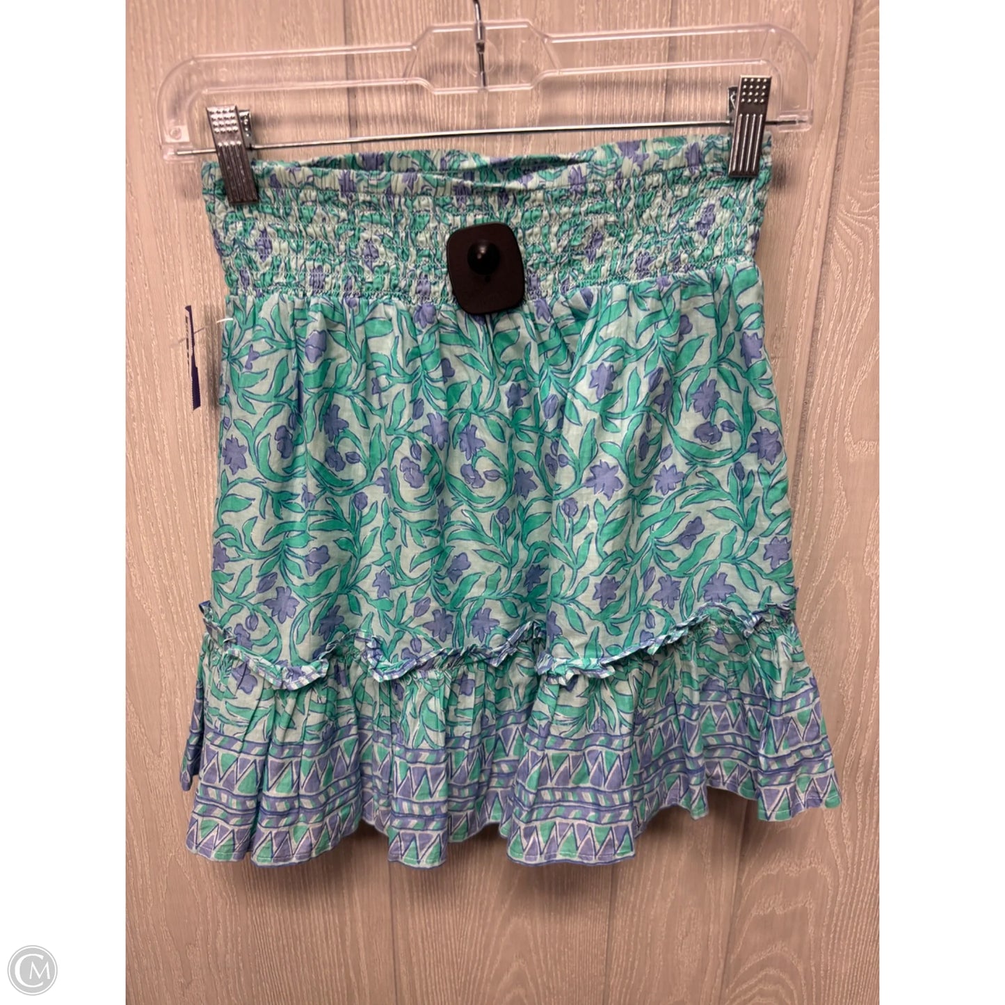 Skirt Mini & Short By Vineyard Vines In Blue & Green, Size: 2