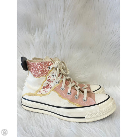 Shoes Sneakers By Converse In Cream & Pink, Size: 8