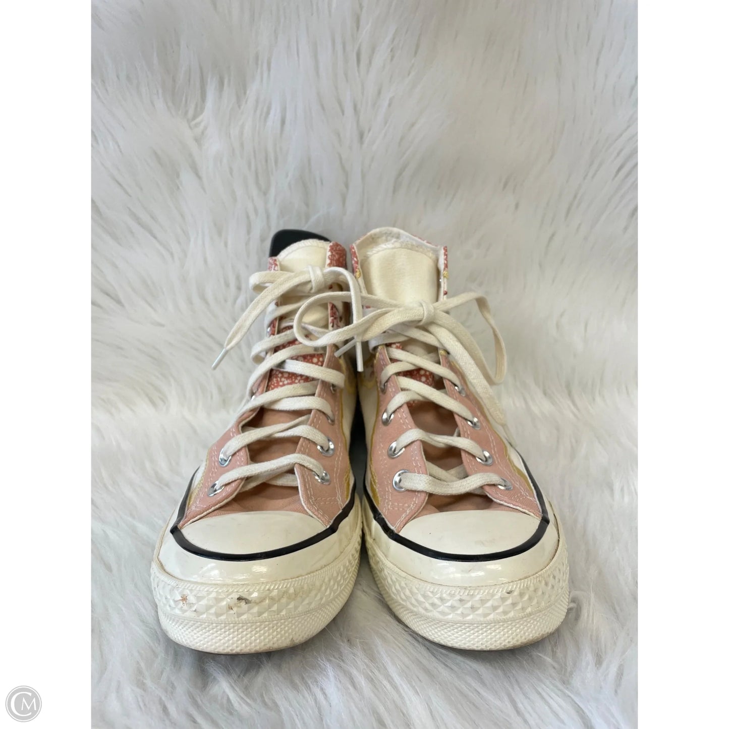 Shoes Sneakers By Converse In Cream & Pink, Size: 8