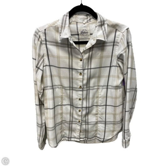 Top Long Sleeve By Jachs Girlfirend In Plaid Pattern, Size: Xs