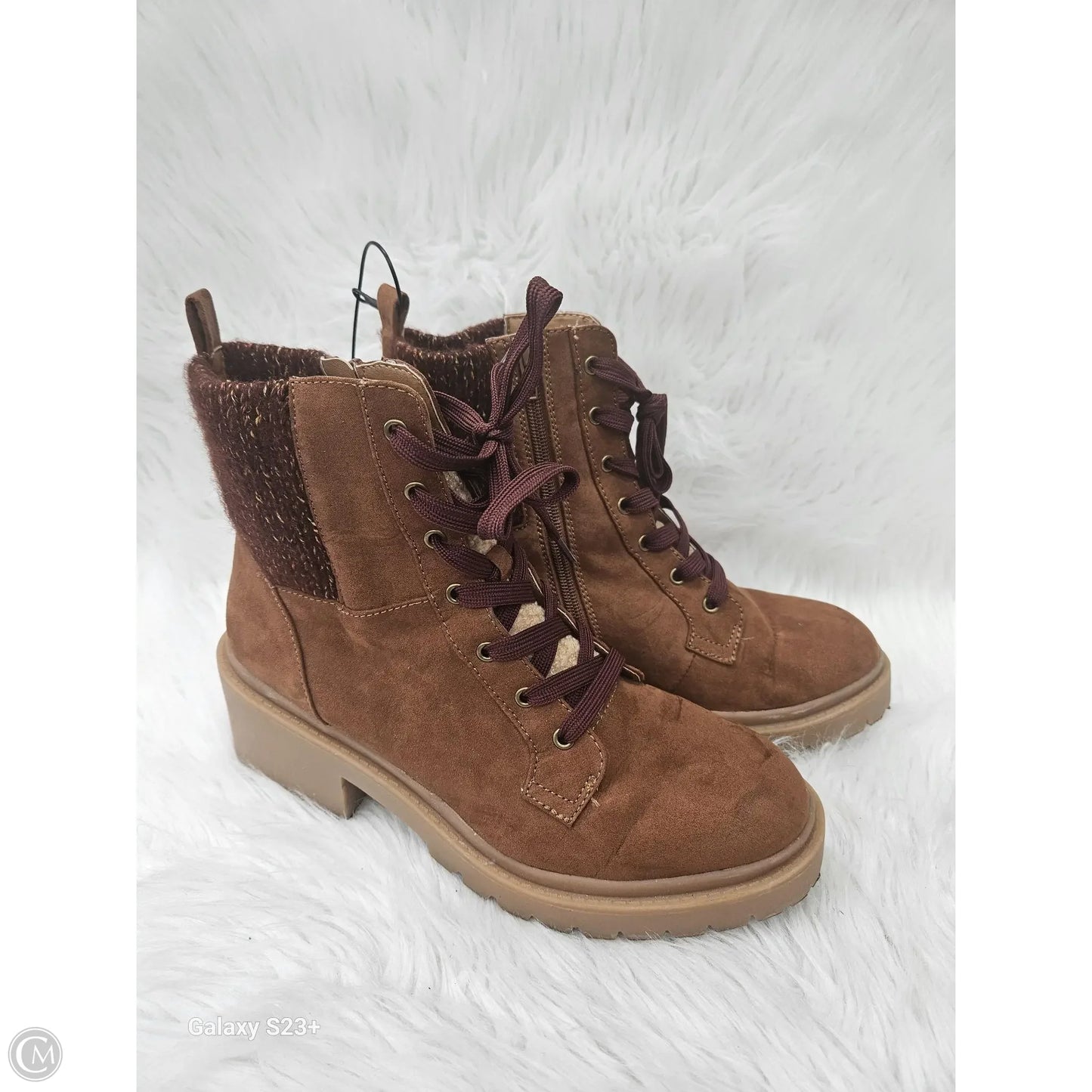 Boots Combat By Clothes Mentor In Brown, Size: 11