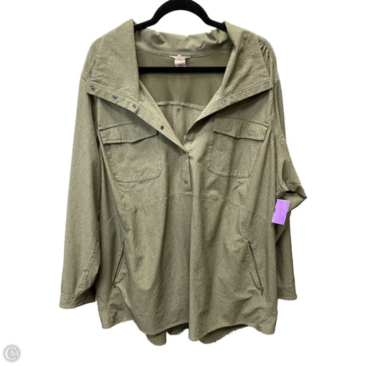 Jacket Windbreaker By Duluth Trading In Green, Size: 2x