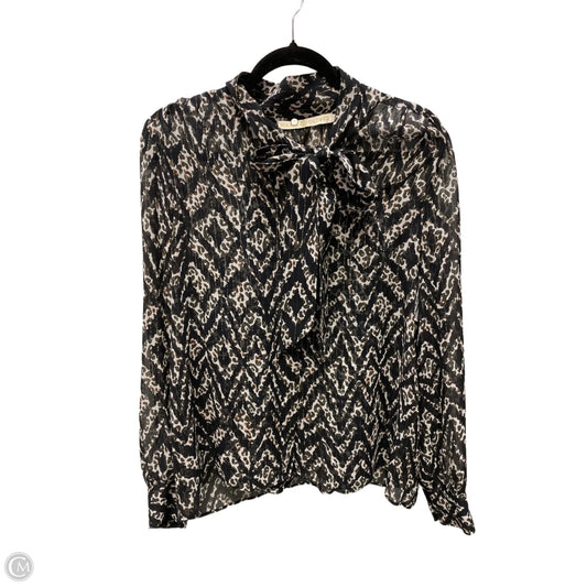 Blouse Long Sleeve By marie oliver In Animal Print, Size: M