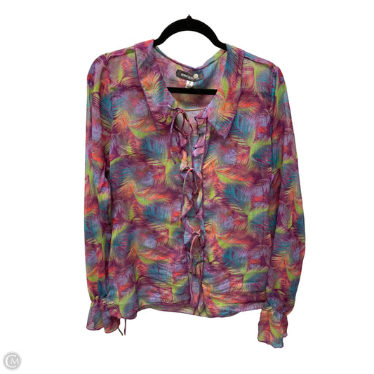Blouse Long Sleeve By Urban Outfitters In Multi-colored, Size: M
