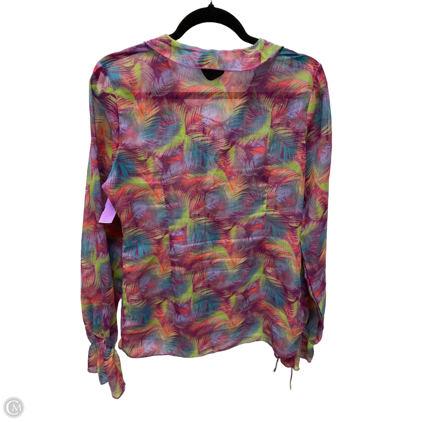 Blouse Long Sleeve By Urban Outfitters In Multi-colored, Size: M