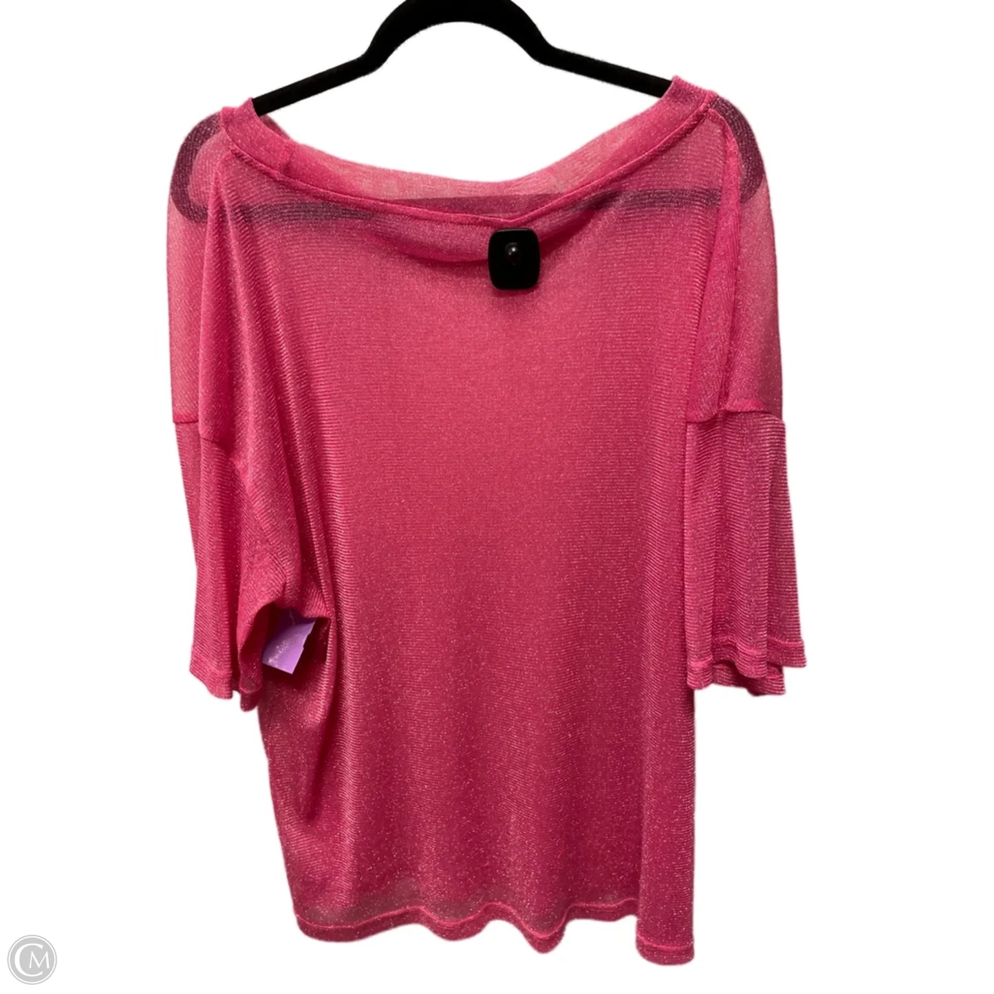 Blouse Short Sleeve By Clothes Mentor In Pink, Size: 1x