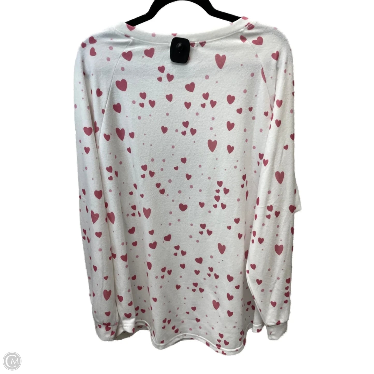 Top Long Sleeve By Chicsoul In Cream & Pink, Size: 3x