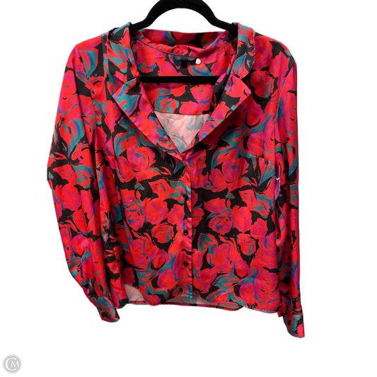 Blouse Long Sleeve By Top Shop In Multi-colored, Size: M