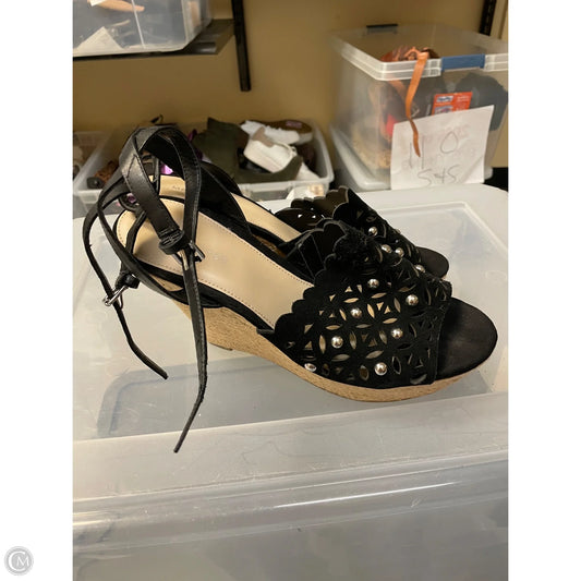Sandals Heels Wedge By Marc Fisher In Black, Size: 10