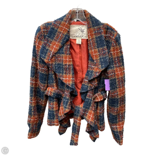 Coat Wool By Tabitha In Blue & Orange, Size: M