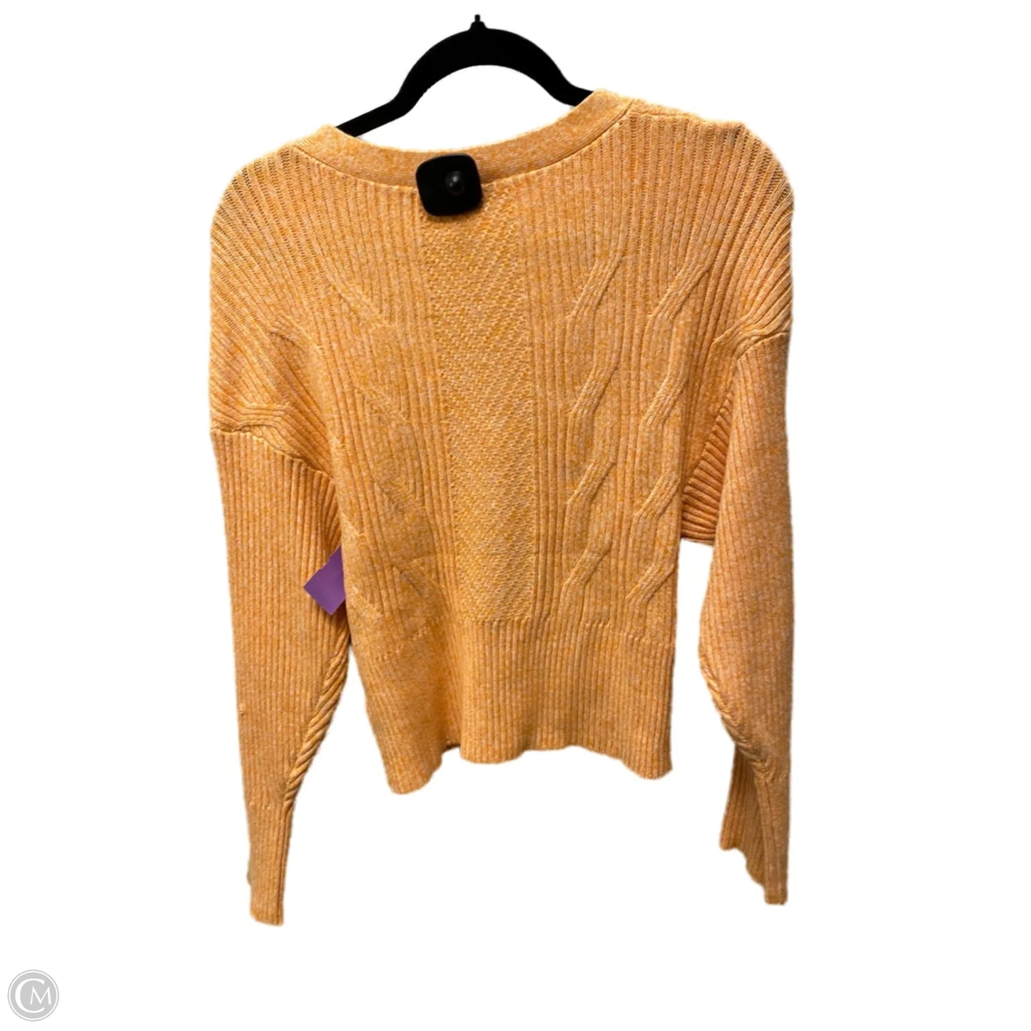 Sweater Cardigan By Express In Orange, Size: M