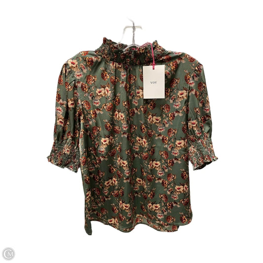 Blouse Short Sleeve By Voy In Floral Print, Size: S