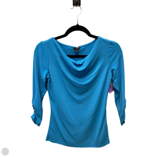 Top Long Sleeve By Ann Taylor In Blue, Size: Xs