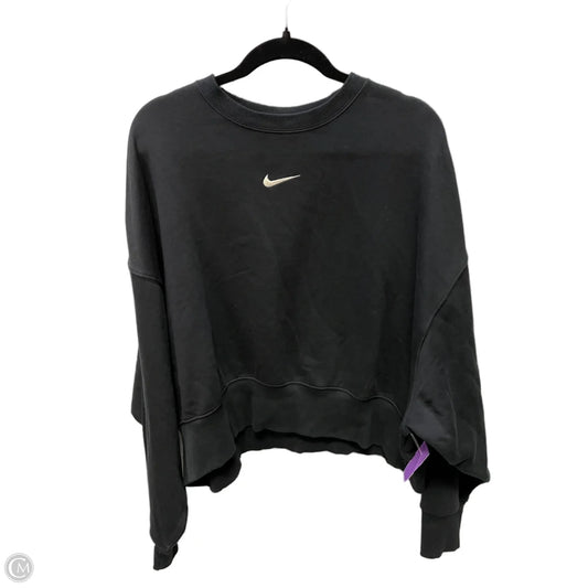 Sweatshirt Crewneck By Nike Apparel In Black, Size: M