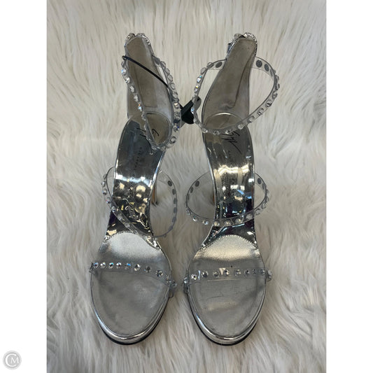 Sandals Designer By Giuseppe Zanotti In Silver, Size: 7