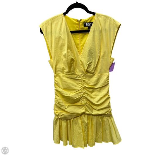 Dress Casual Short By Dkny In Yellow, Size: S