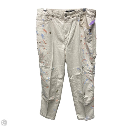 Jeans Boyfriend By Lauren By Ralph Lauren In Cream, Size: 12