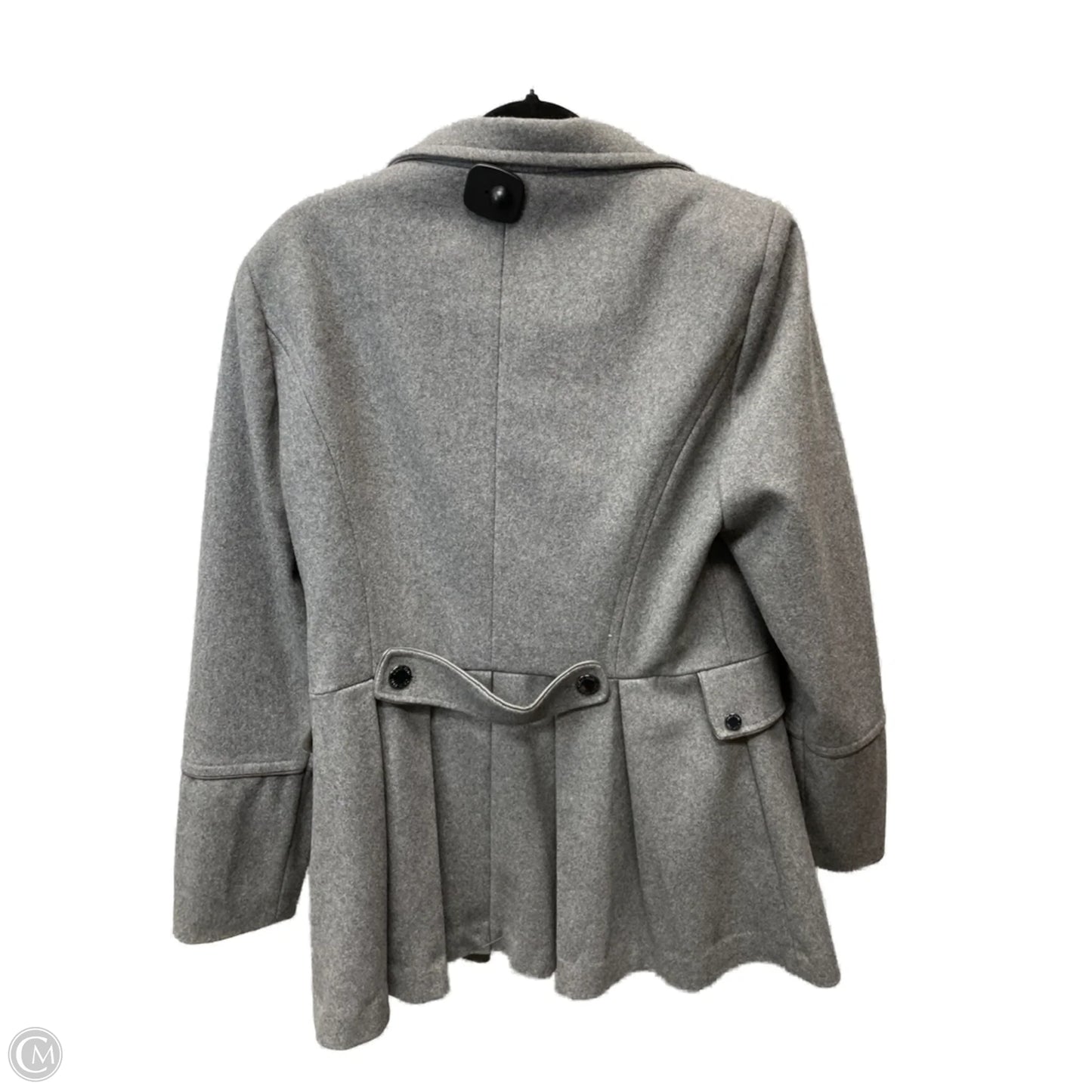 Coat Wool By Calvin Klein In Grey, Size: L