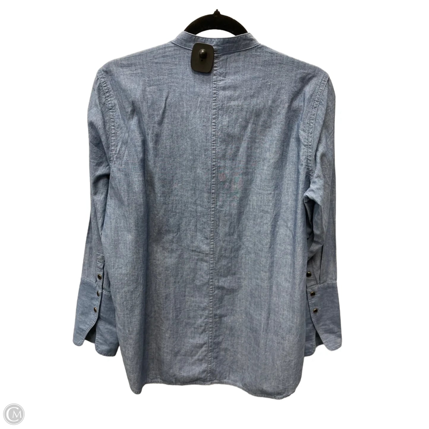 Tunic Long Sleeve By J. Crew In Blue Denim, Size: S
