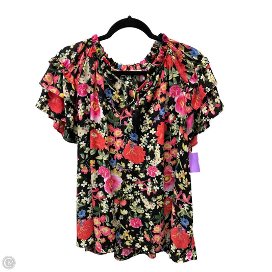 Blouse Short Sleeve By Rose And Olive In Floral Print, Size: 2x